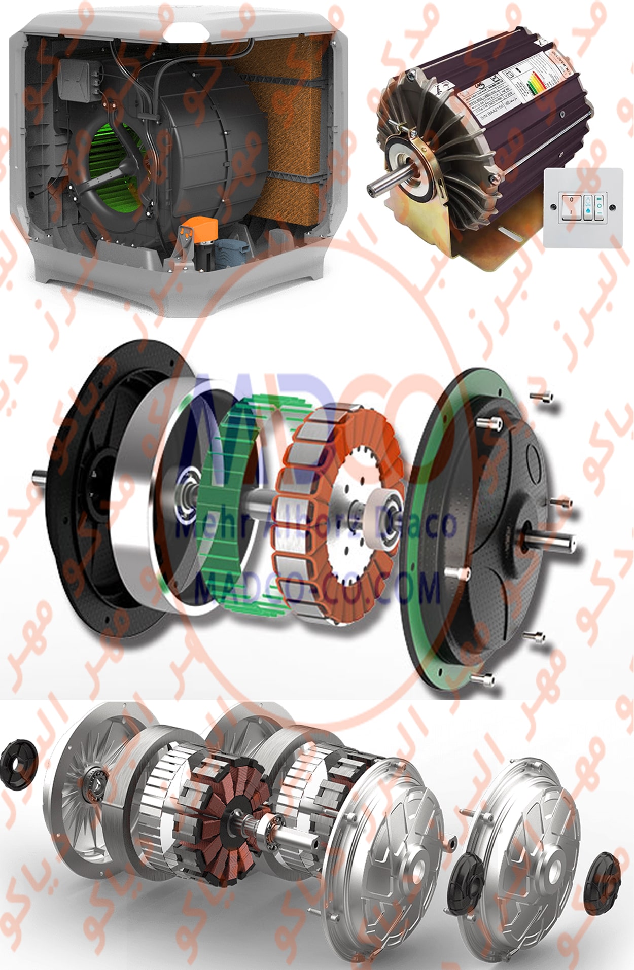 الکتروموتور کولری براشلس BLDC (Brushless DC)